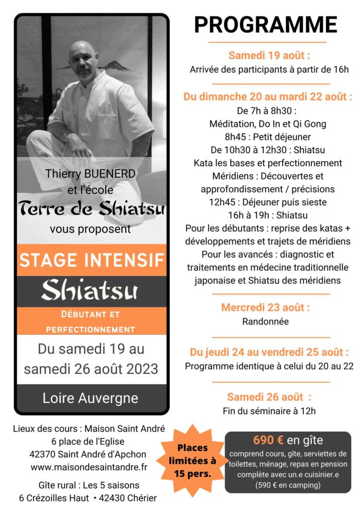 Stage intensif Shiatsu