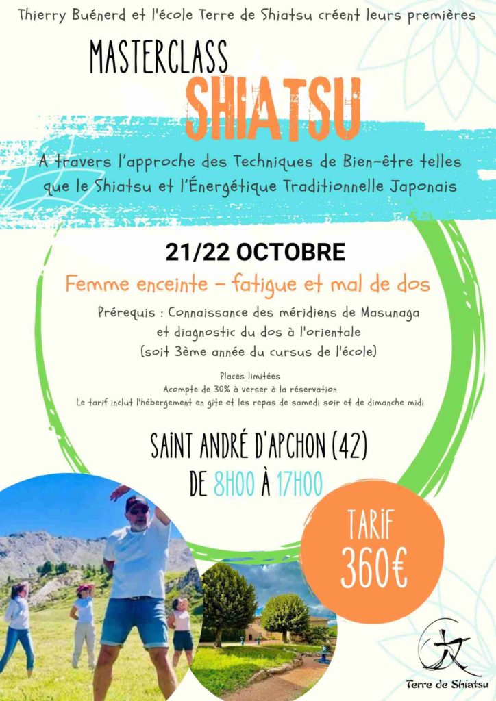 Masterclass Shiatsu Octobre - Femme enceinte - Thierry Buénerd - Maison de Saint André
